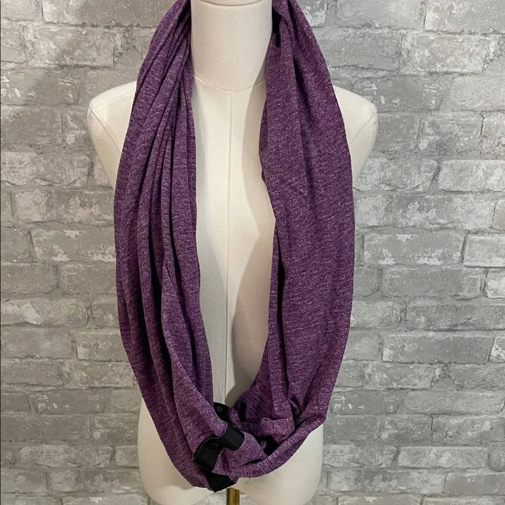 Lululemon Vinyasa Scarf *Rulu Mini Check Pique Ultra Violet Heathered Black